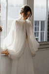 Silk Chiffon Luxury Puff Sleeve Detachable Wedding Sleeves  DG018