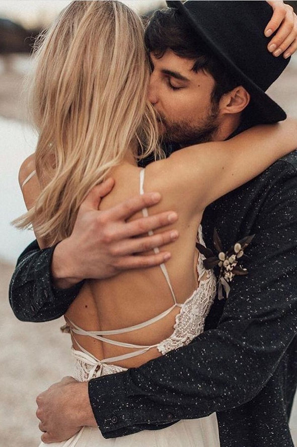 Bohemian Wedding Dresses A Line Backless TB1451