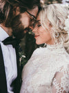 Open Back Lace Fitted Wedding Dress