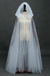 Hooded Tulle Wedding Cape 150cm Length Two Layers ZJ035