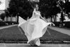 A Line Lace Satin Elegant Wedding Dresses Cap Sleeve Vestido De noivas ZW302