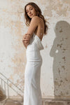 Backless Tea Length Wedding Dresses O-Neck Simple Beauty Bridal Gowns ZW814