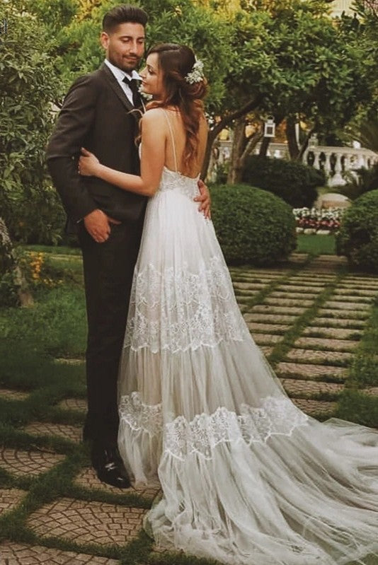 Sexy Backless Fashion Bohemian Wedding Dresses DW017