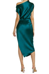 Dark Green Short Cocktail Dresses Straight One Shoulder Lady Dresses