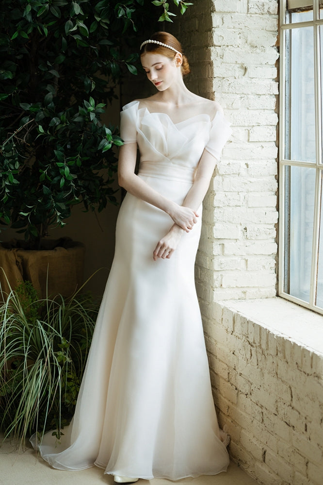 Simple elegant wedding dress Clearance