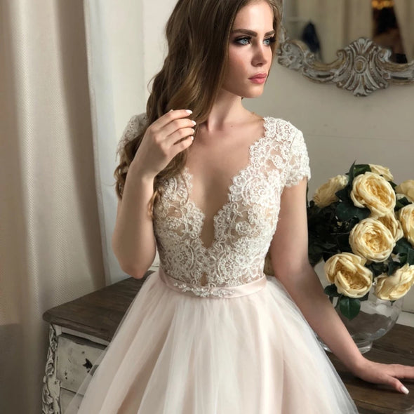 Elegant Lace Wedding Dress Vestidos de novia 2021