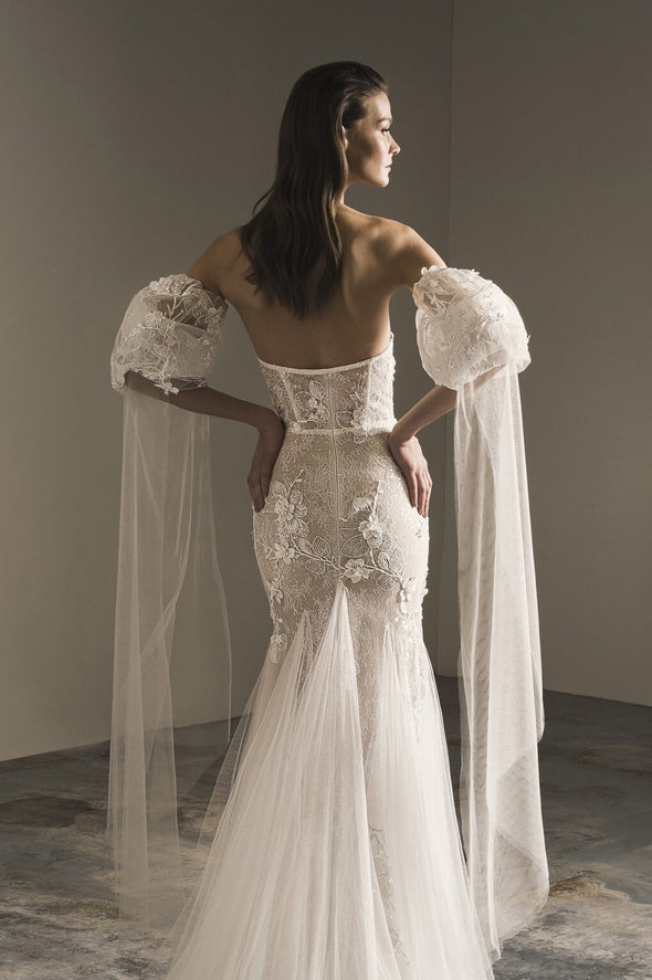 Detachable Balloon Sleeves With Long Tulle Fashion Wedding Accessories Chic DG207