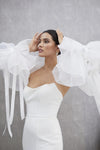 Translucent Organza Detachable Puff Sleeve Wedding Accessories DG010