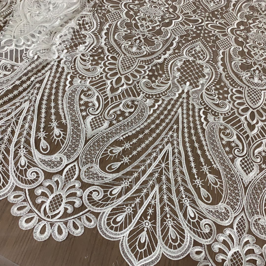 Embroidery Lace Material Dress Luxury Fabic TANYA BRIDAL Embroidery Lace Material Dress Luxury Fabic TANYA BRIDAL