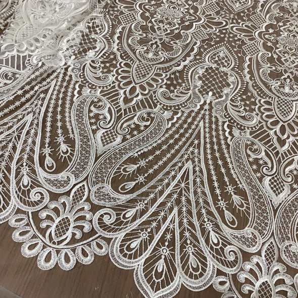 Embroidery Lace Material Dress Luxury Fabic