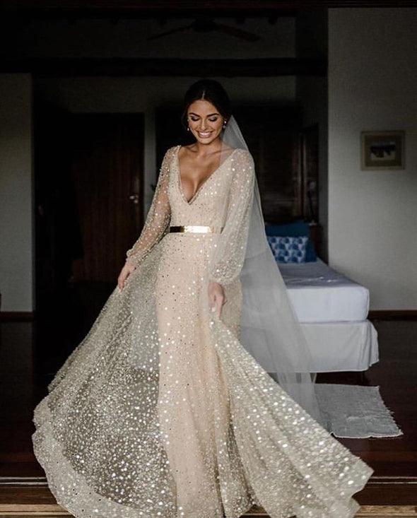 Mermaid Luxury Bling Bling Wedding Dresses TB1448 TANYA BRIDAL Mermaid Luxury Bling Bling Wedding Dresses TB1448 TANYA BRIDAL