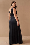 French Blue V Neck A Line Simple Velvet Evening Dresses