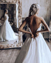 Vintage A Line Lace Wedding Dresses TB1444