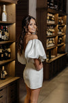Summer Short Wedding Dress With Detachable Sleeves