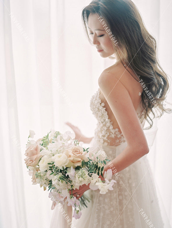 Fairy Dreamy Romantic Bridal Gowns A Line Vestido de Noivas DW409