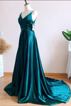 V Neck Side Slit Sexy Long Prom Dresses, Evening Dress 03101350