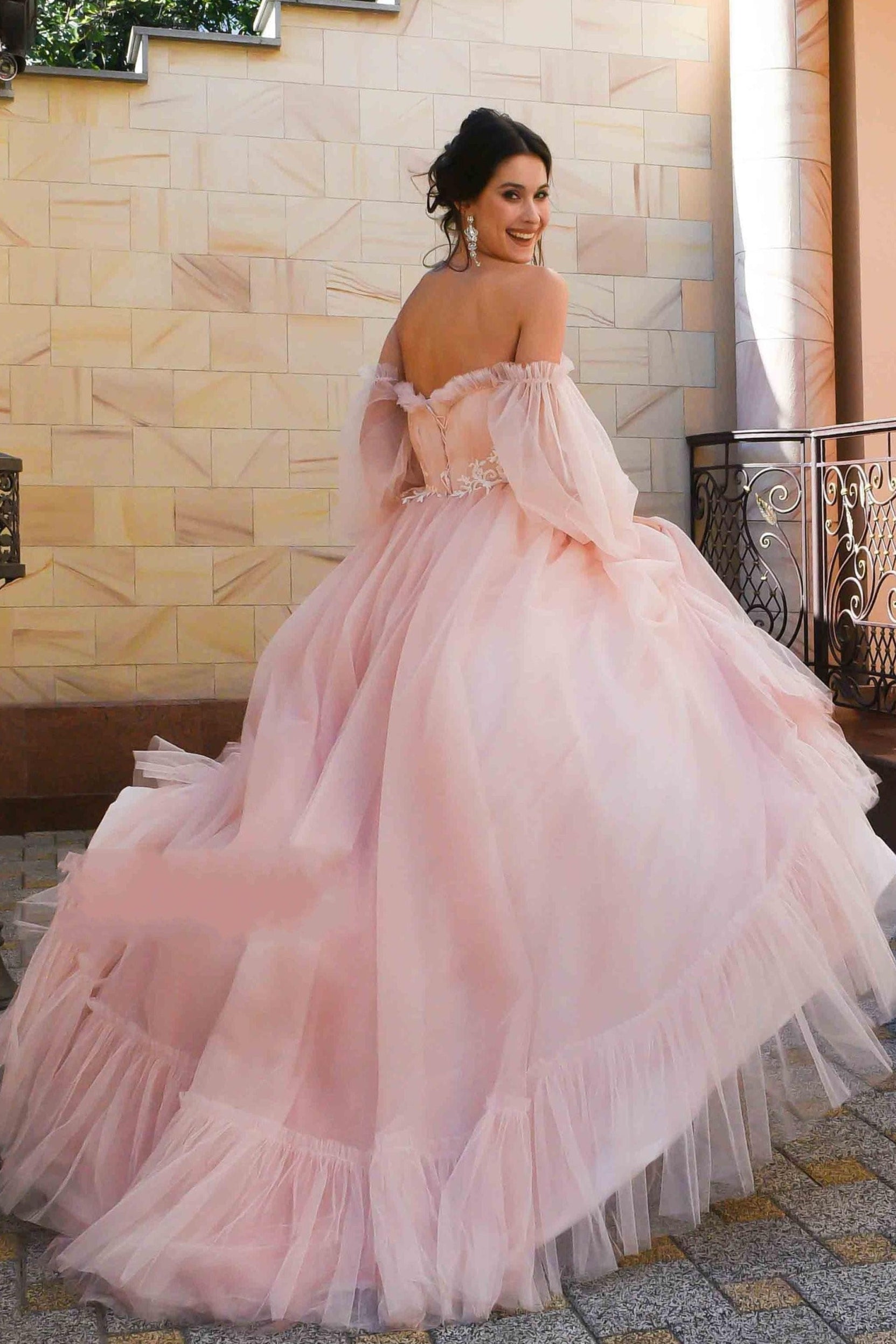 bohemian quinceanera dresses Rachel Allan RQ2212 Long Beaded Ball Gown Glitter Quinceanera Dress