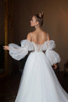 Two Layers Tulle Puffy Long Removeable Wedding Sleeves DG237