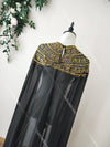 Black Luxury Beaded Wedding Cape Gold Beads Fashion Bridal Shawl Afrcan Event Evening Accessories Long Cape DJ131
