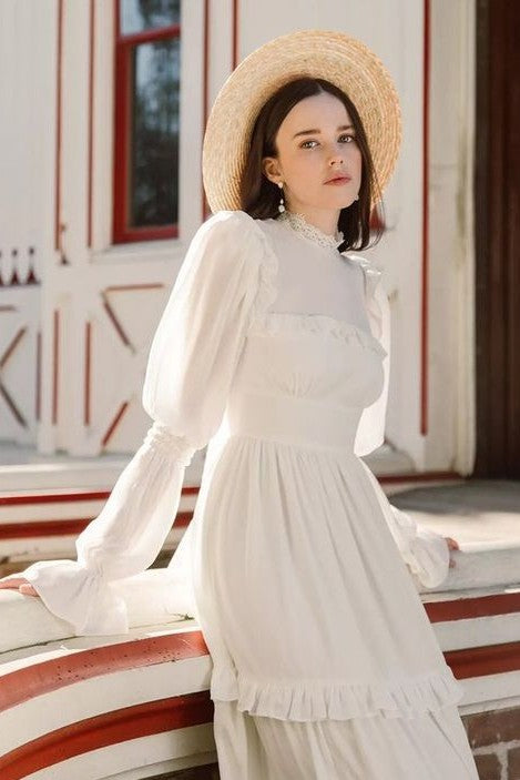 Vintage Wedding Dress Long Sleeves High Neck Robe De Marie TANYA BRIDAL Vintage Wedding Dress Long Sleeves High Neck Robe De Marie TANYA BRIDAL