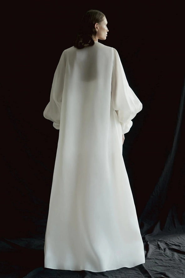 Satin Short Wedding Dresses With Long Sleeve Jacket DW693