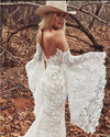 Vintage Crochet Lace Mermaid Wedding Dress