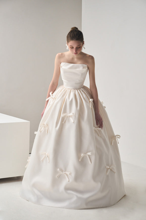 Ball Wedding Dress Princess Bowknot Cute Bride Gown TT614
