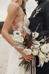 Bohemian Wedding Dresses A Line Backless TB1451