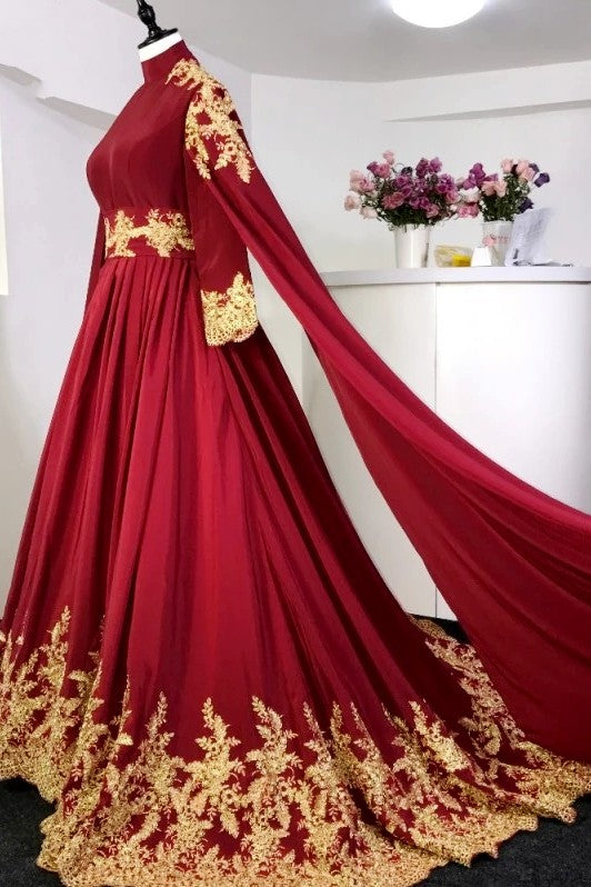 Arabic Wedding Dress Muslim Bridal Gown Customize DQG027