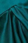 Dark Green Short Cocktail Dresses Straight One Shoulder Lady Dresses