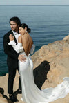 Long Sleeve Mermaid Beach Bridal Gowns Chic ZW693
