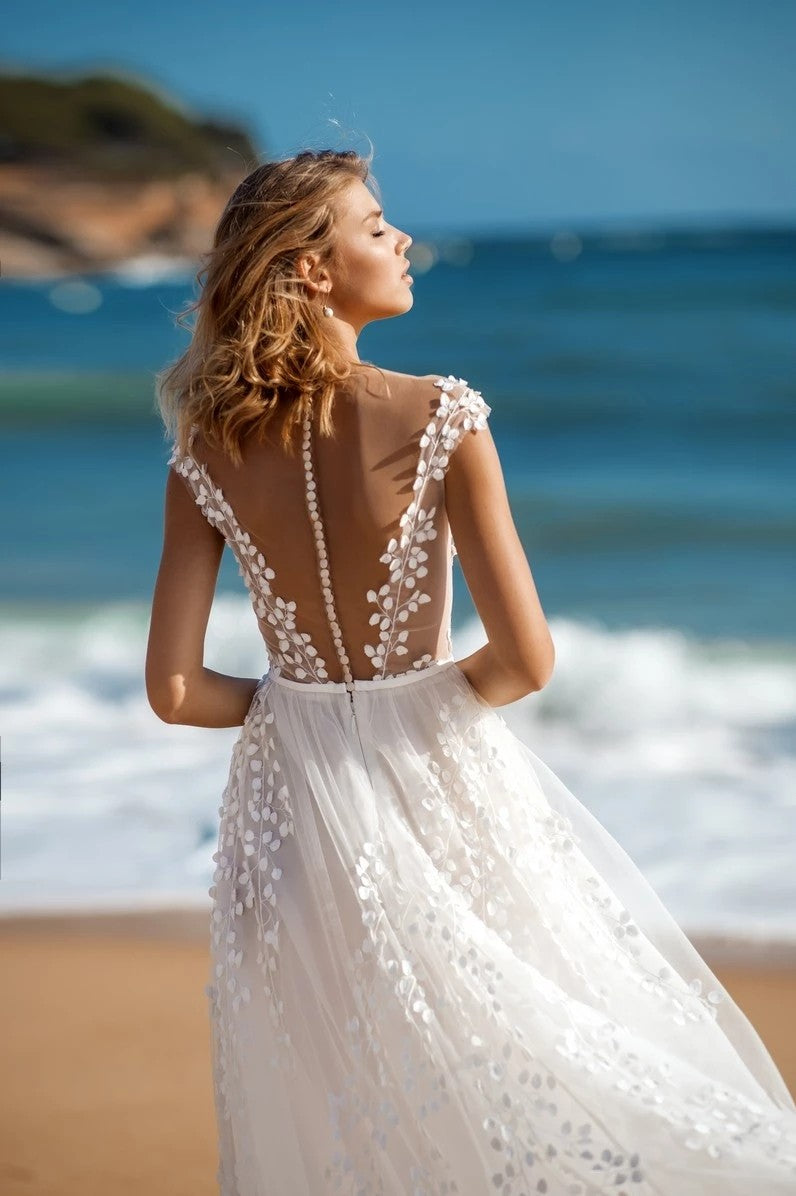 Tea Length Dillards Beach Wedding Dresses Tea-Length Plunging Neckline Lace Wedding Dress David's Bridal Tea Length Dillards Beach Wedding Dresses Tea-Length Plunging Neckline Lace Wedding Dress David's Bridal