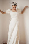 Short Sleeve A Line Lace Wedding Dresses Robe De Soriee ZW831