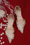 Bling Bling Glitter Wedding Bride Shoes High Heel Pears Shoes