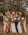 V Neck Mermaid Lace Wedding Dresses TB1441