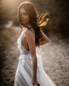 One Shoulder A Line Tulle Lace Appliques Wedding Dresses TB1439