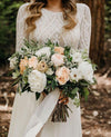 A Line Long Sleeves Lace Wedding Dress Backless TB1430
