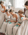 V Neck A Line Long Lace Appliques Wedding Dresses TB1432
