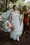 Tiered Ruffles A Line Sweety Wedding Bridal Dress
