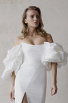 Puff Satin Elegant Wedding Sleeves Detachable Bridal Sleeve Sets DG190