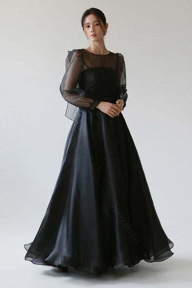 Strapless Black Wedding Dresses A Line Lace Up With Removeable Coat DW707