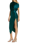 Dark Green Short Cocktail Dresses Straight One Shoulder Lady Dresses