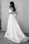 Off The Shoulder Taffeta Wedding Dresse Country Boho Bridal Gowns ZW706