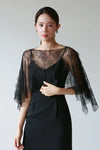 Short Lace Wedding Cape O-Neck Soft Lace Bridal Bolero Shawl Accessories DJ158