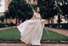 A Line Lace Satin Elegant Wedding Dresses Cap Sleeve Vestido De noivas ZW302