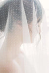 Bridal Veil Point Romantic Fingertip Lace Wedding Dotted Veils Without Comb DV026