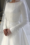 Vestido De Novia Long Sleeves Muslim Bridal Wedding Gown