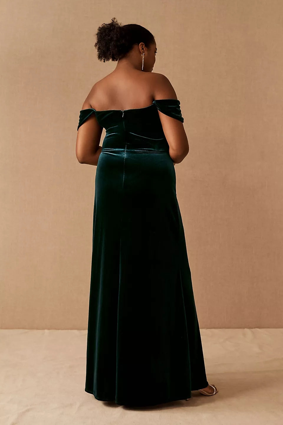 Dark Emerald Velvet Long Bridesmaid Dress Split TANYA BRIDAL Dark Emerald Velvet Long Bridesmaid Dress Split TANYA BRIDAL