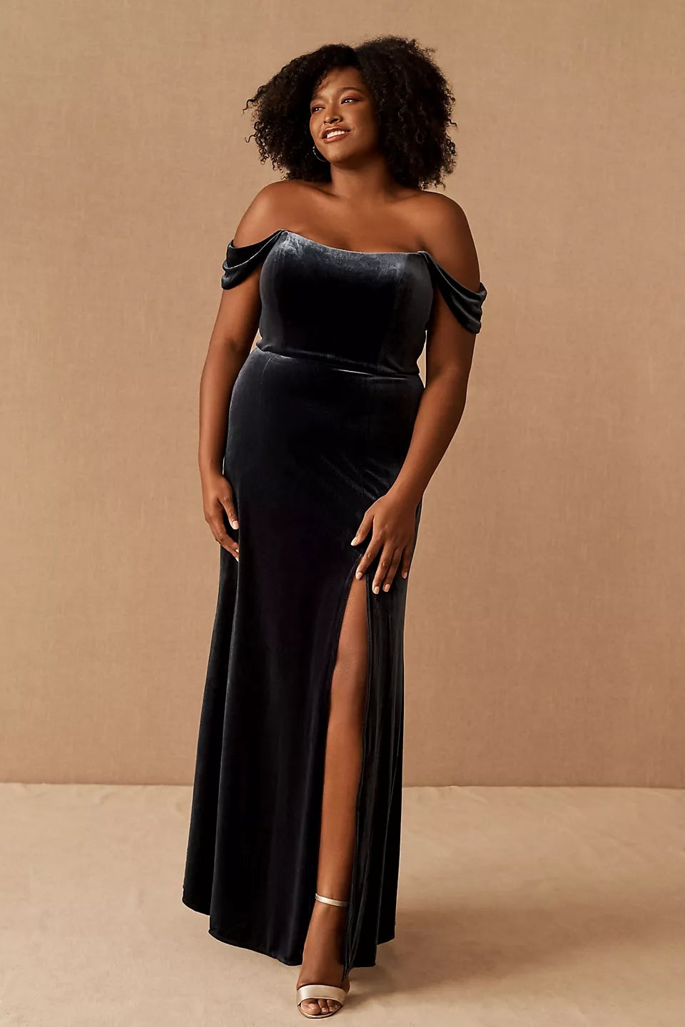 French Blue Velvet Long Bridesmaid Dress Off The Shoulder Strap TANYA BRIDAL French Blue Velvet Long Bridesmaid Dress Off The Shoulder Strap TANYA BRIDAL