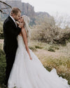 Sweetheart Long A Line Crystal Wedding Dress TB1421